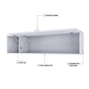 Ver imagem 6 de Armário Aéreo com Nicho e Porta Basculante 35x135x35cm Wlnp135 Branco Tx
