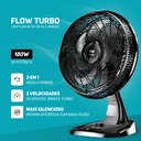 Ver imagem 2 de Ventilador de Mesa e Parede WAP Flow Turbo 2 em 1 Silent Flow 8 Pás 180w 127v