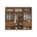 Ver imagem 4 de Guarda Roupa Casal 6 Portas (2 Ripadas e 2 C/ Espelho) e 6 Gavetas Atrice Nogueira Touch - Demóbile