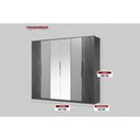 Ver imagem 3 de Guarda Roupa Casal 6 Portas (2 Ripadas e 2 C/ Espelho) e 6 Gavetas Atrice Nogueira Touch - Demóbile