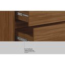 Ver imagem 5 de Guarda Roupa Casal 6 Portas (2 Ripadas e 2 C/ Espelho) e 6 Gavetas Atrice Nogueira Touch - Demóbile
