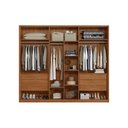 Ver imagem 7 de Guarda Roupa Casal 6 Portas (2 Ripadas e 2 C/ Espelho) e 6 Gavetas Atrice Nogueira Touch - Demóbile