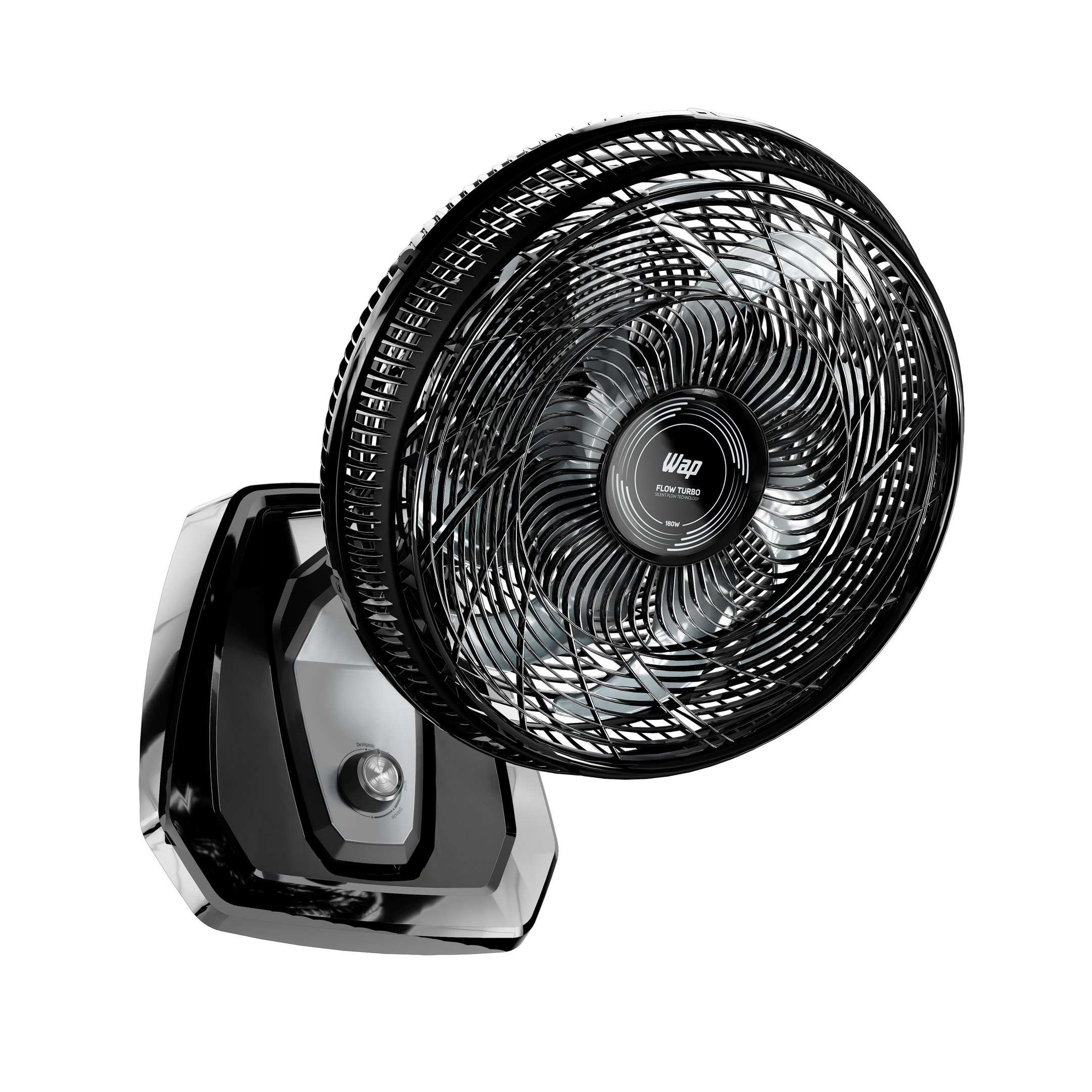 Ventilador de Mesa e Parede WAP Flow Turbo 2 em 1 Silent Flow 8 Pás 180w 220v - 5