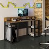 Escrivaninha Mesa Gamer com Nichos 140cm Cordoba Yescasa - 8