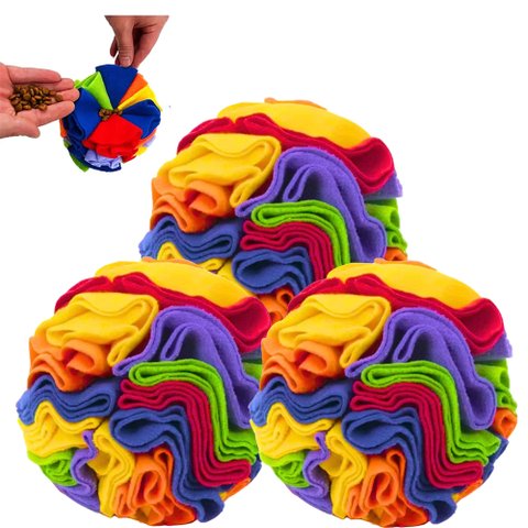 Kit 3 Brinquedo Bola de Fuçar para Cachorro Esconder Petisco Interativo Enriquecimento Ambiental Pet