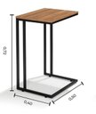 Ver imagem 3 de Mesa de Apoio Estilo Industrial 50x40cm Nogal e Preto