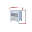 Ver imagem 3 de Mesa de Cabeceira 2 Gavetas Primavera Branco