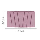 Ver imagem 2 de Painel Estofada Bélgica 90cm Solteiro Para Cama Box Quarto Suede Rosa Bebê - Gat Magazine