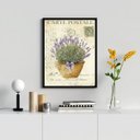 Ver imagem 1 de Quadro Decorativo Vaso de Lavanda Vintage 24x18cm:madeira Preta