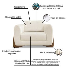 Poltrona Djon Linho  - 4