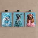 Ver imagem 2 de Kit 3 Quadro Decorativo Cachorro Fashion Loja Casa Shopping Qualidade Premium Moderno 28x20cm