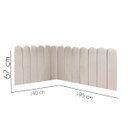 Ver imagem 3 de Cabeceira Painel Cama Casal Box Nuvem Suede Sandy 140 cm:Bege
