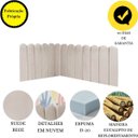 Ver imagem 4 de Cabeceira Painel Cama Casal Box Nuvem Suede Sandy 140 cm:Bege