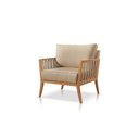 Ver imagem 2 de Poltrona Safira Linho Bege Médio Sala Estar Confortável