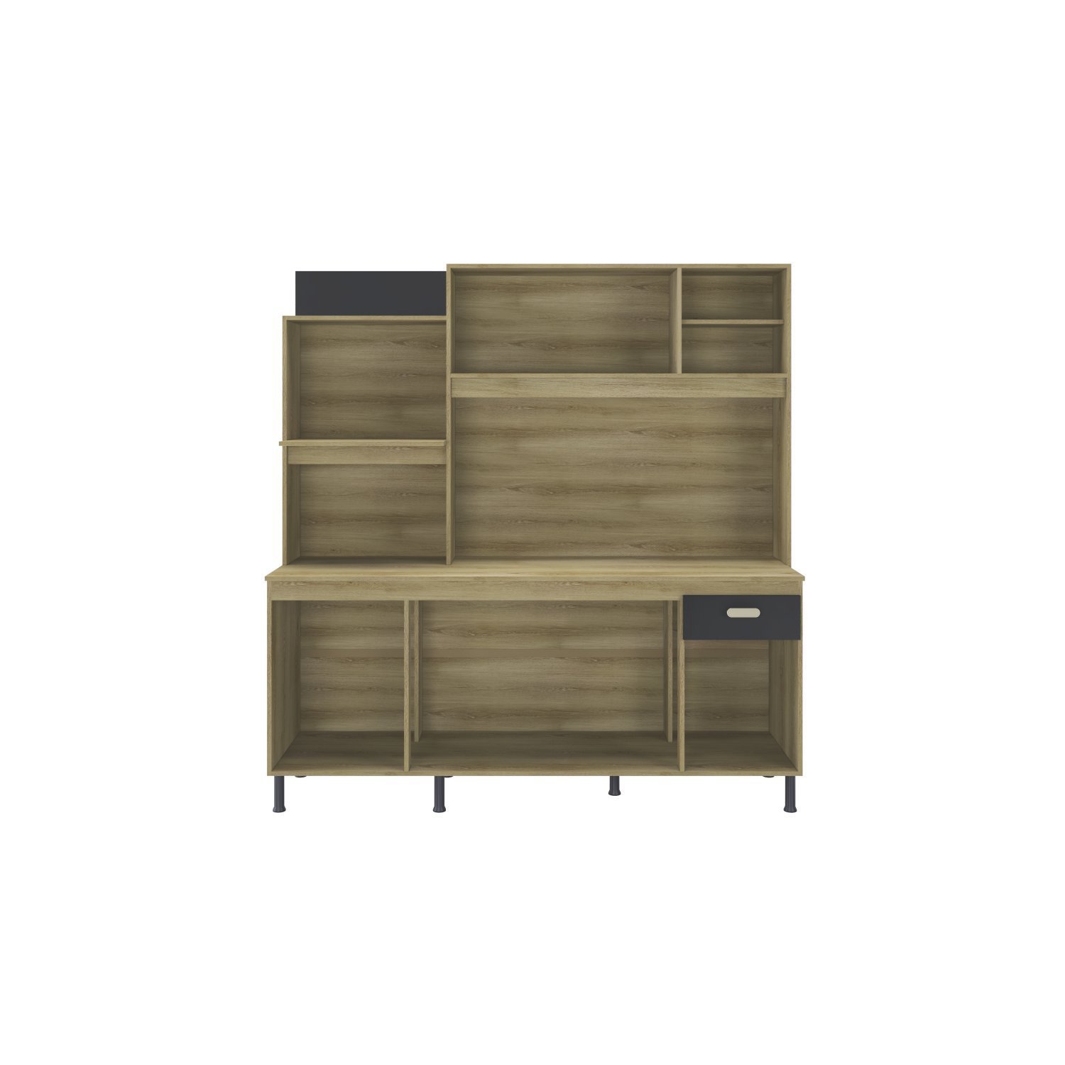 Cozinha Compacta 6 Portas 1 Gaveta 182cm com Tampo Pequim Indekes - 4