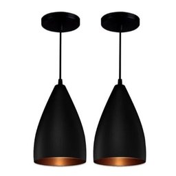 3kit Pendente Vegas Preto e Cobre - 1