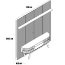 Ver imagem 6 de Painel para Tv 75 Polegadas Composição Bancada Lugana Cumaru/opala
