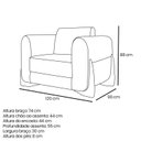 Ver imagem 3 de Poltrona Djon Linho