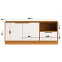 Ver imagem 3 de Rack para TV até 55 Polegadas com Amortecedor 100% MDF 140cm Modular Bege