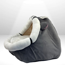 Ver imagem 4 de Cama Toca Cabana Pet Almofadada Ferpa Casinha , Caminha Pets Cinza