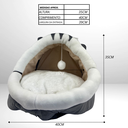Ver imagem 5 de Cama Toca Cabana Pet Almofadada Ferpa Casinha , Caminha Pets Cinza