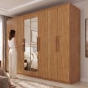 Ver imagem 6 de Guarda-Roupa Casal com Espelho 8 Portas 4 Gavetas Titanium