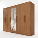 Ver imagem 2 de Guarda-Roupa Casal com Espelho 8 Portas 4 Gavetas Titanium