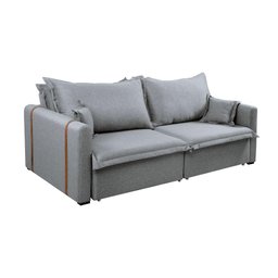 Sofá Cama Retrátil 2,24m Vitória Vivaro Decor Linho Cinza - 1