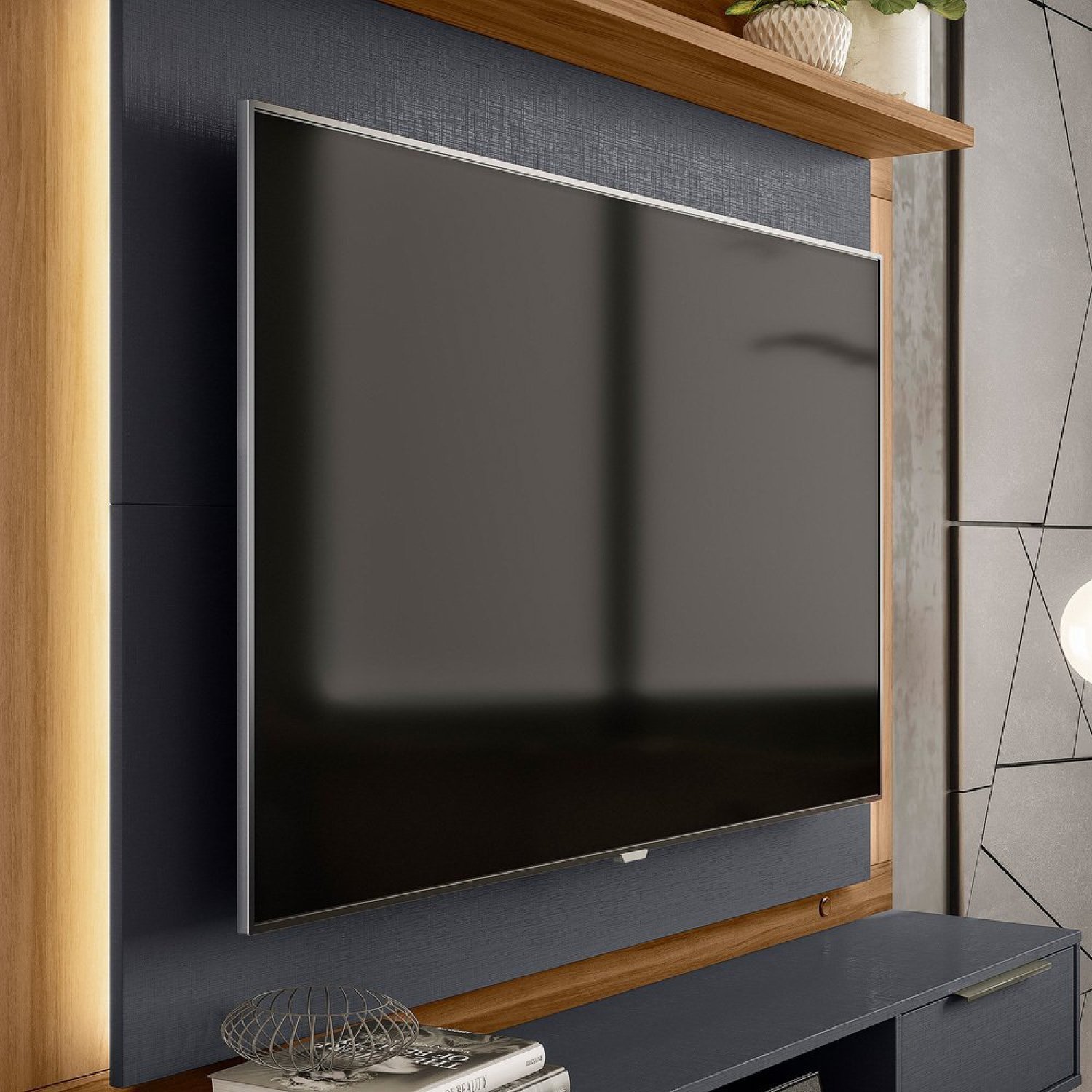 Painel para TV até 55 Polegadas com LED 2 Portas NT 1280 Notável Móveis - 6