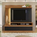 Ver imagem 2 de Estante para TV e Home Theater Ripado para TV até 60 Polegadas com LED 183cmx179cm Led 2 Portas Nt 1295