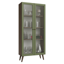 Ver imagem 2 de Cristaleira 70 cm 2 Portas de Vidro com Pés Cônicos Rustic-Verde-Rustic Vik Madesa