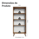 Ver imagem 3 de Cristaleira 70 cm 2 Portas de Vidro com Pés Cônicos Rustic-Verde-Rustic Vik Madesa