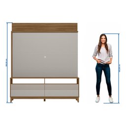 Estante Home para TV até 70 Polegadas com pés Madeira Maciça NT 1300 - 8