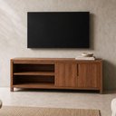 Ver imagem 4 de Rack para Sala de Estar TV 75 pol 180cm 2 Portas Madeira Maciça Dunia F06 Rústico Escuro - Lyam