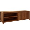 Ver imagem 7 de Rack para Sala de Estar TV 75 pol 180cm 2 Portas Madeira Maciça Dunia F06 Rústico Escuro - Lyam