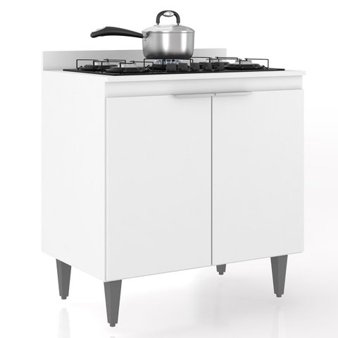 Balcão de Cozinha para Cooktop 80cm Pérola Z34 Branco - Mpozenato