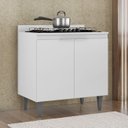 Ver imagem 3 de Balcão de Cozinha para Cooktop 80cm Pérola Z34 Branco - Mpozenato
