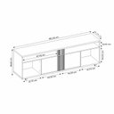 Ver imagem 3 de Rack Ripado para TV até 70 Polegadas 180cm Rodízios Nt 1290 Marrom