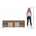 Ver mais imagens de Rack Ripado para TV até 70 Polegadas 180cm Rodízios Nt 1290 Marrom