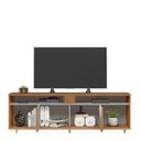 Ver imagem 4 de Rack Ripado para TV até 70 Polegadas 180cm Rodízios Nt 1290 Marrom