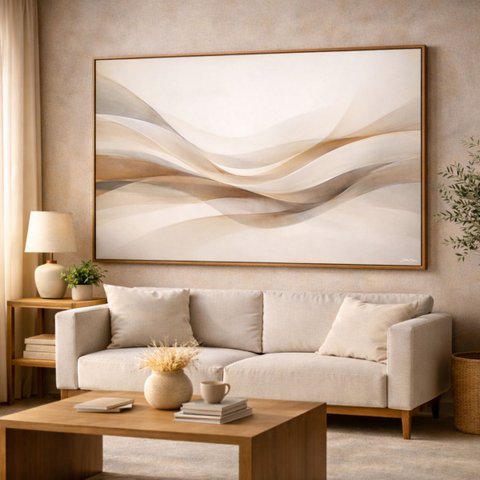 Quadro Decorativo Abstrato Leveza - Grande 153x103 Cm