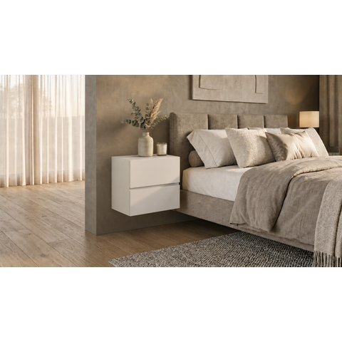Mesa de Cabeceira Suspensa Eros 45 Off White