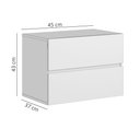 Ver imagem 4 de Mesa de Cabeceira Suspensa Eros 45 Off White