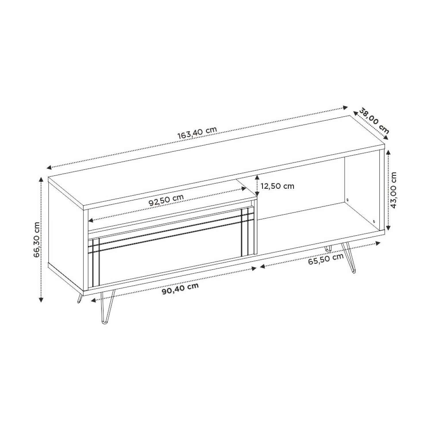 Rack para TV até 60 Polegadas 1 Porta NT 1285 Notável Móveis - 3