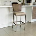 Ver mais imagens de Kit 3 Banqueta Balcão Cozinha Churrasqueira Moderna Alumínio