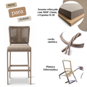Ver imagem 4 de Kit 3 Banquetas de Alumínio para Bancada Cozinha Balcão Área Gourmet Design Moderno