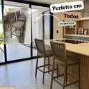 Ver imagem 3 de Kit 3 Banquetas de Alumínio para Bancada Cozinha Balcão Área Gourmet Design Moderno