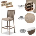 Ver imagem 5 de Kit 3 Banquetas de Alumínio para Bancada Cozinha Balcão Área Gourmet Design Moderno