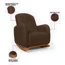 Ver imagem 5 de Poltrona Amamentação Balanço Madeira Jhessy Suede D03 - D'rossi