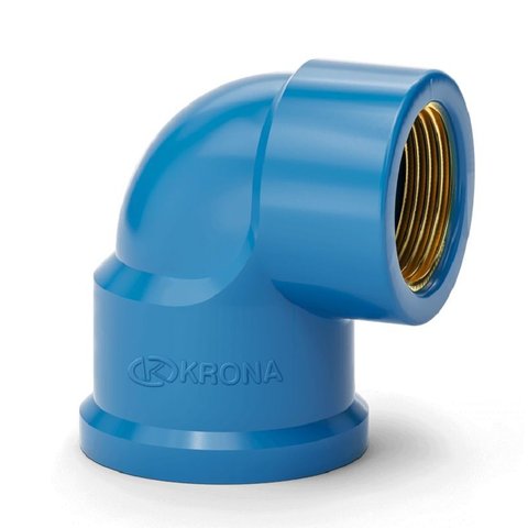 Joelho Azul Sold C/bucha Latao 90º 20mmx1/2 Krona Pct 0497
